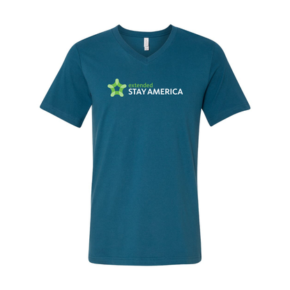 Men's Extended Stay America BELLA + CANVAS - Jersey V-Neck T-Shirt