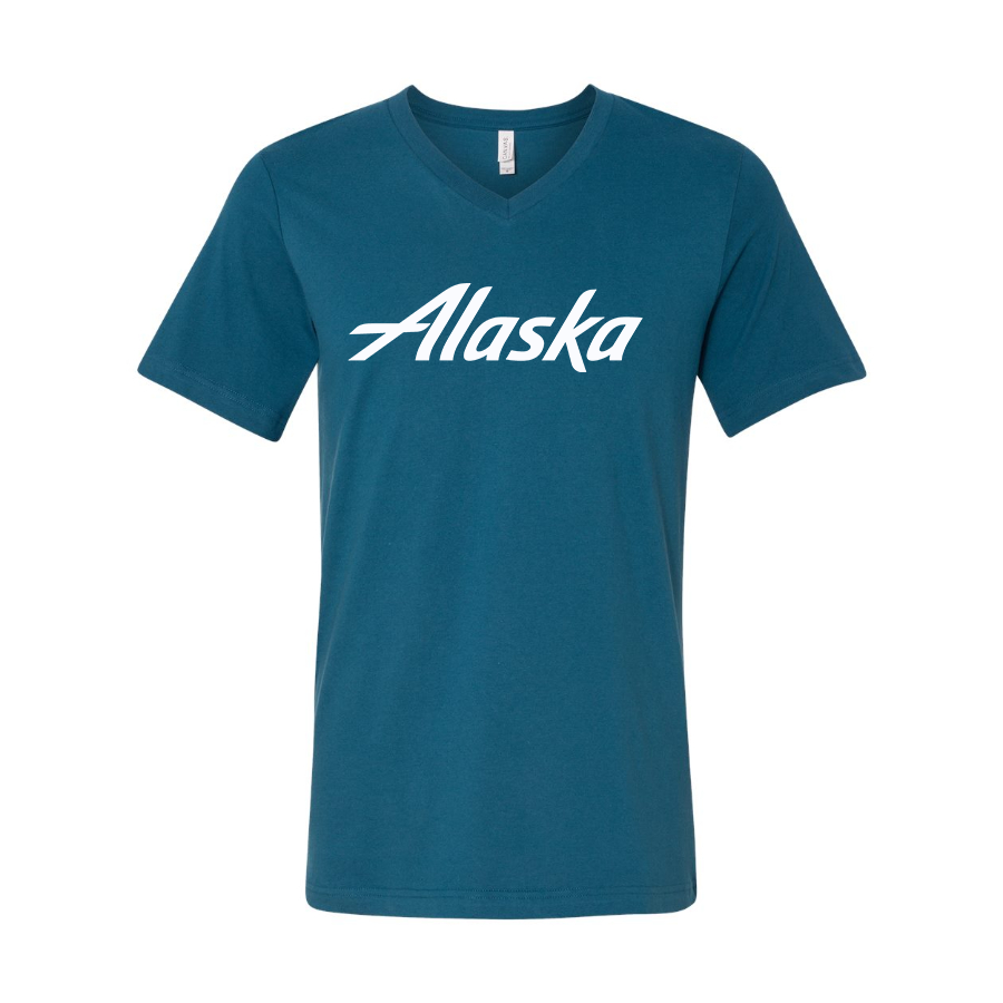 Men's Alaska Airline BELLA + CANVAS - Jersey V-Neck T-Shirt