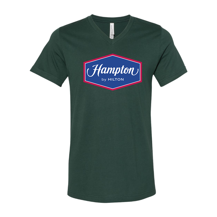 Men's Hampton by Hilton BELLA + CANVAS - Jersey V-Neck T-Shirt