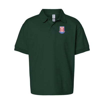 Youth Stoke City Soccer  Gildan Dry Blend Jersey Polo