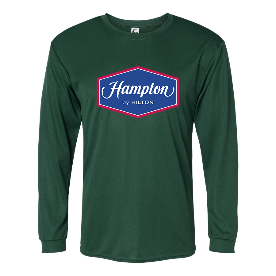 Men's Hampton by Hilton Polyester Long Sleeve T-Shirt