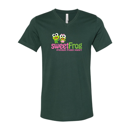 Men's Sweet Frog Frozen BELLA + CANVAS - Jersey V-Neck T-Shirt