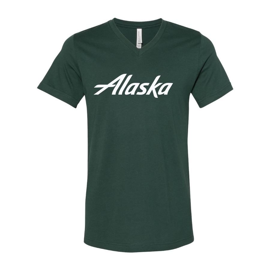 Men's Alaska Airline BELLA + CANVAS - Jersey V-Neck T-Shirt