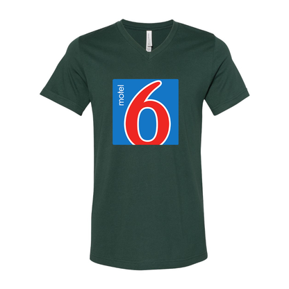 Men's Motel 6 BELLA + CANVAS - Jersey V-Neck T-Shirt