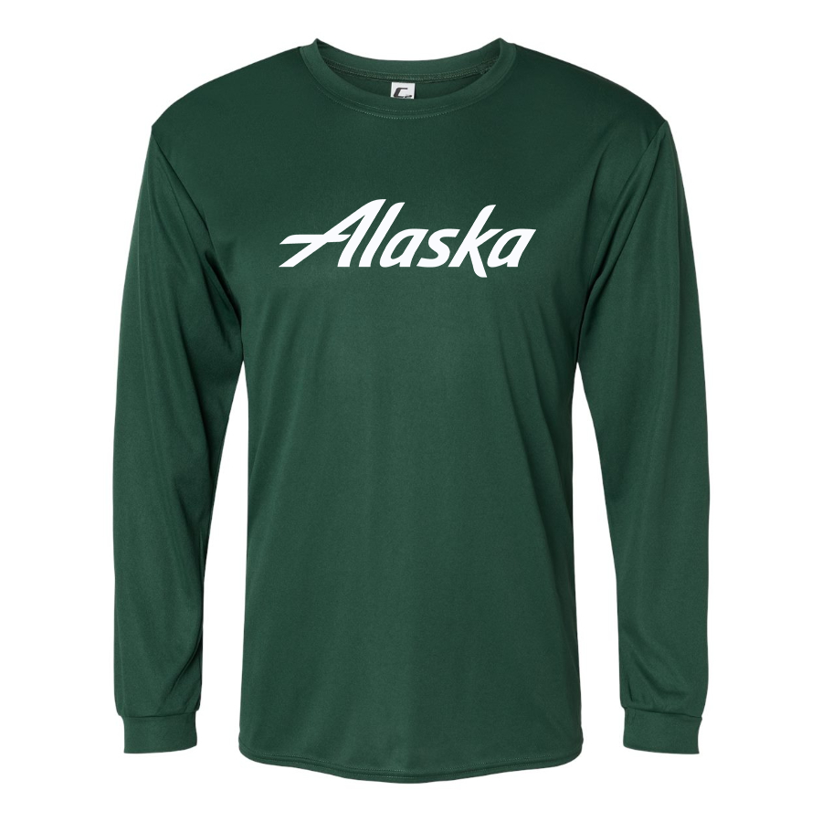 Men's Alaska Airline  Polyester Long Sleeve T-Shirt