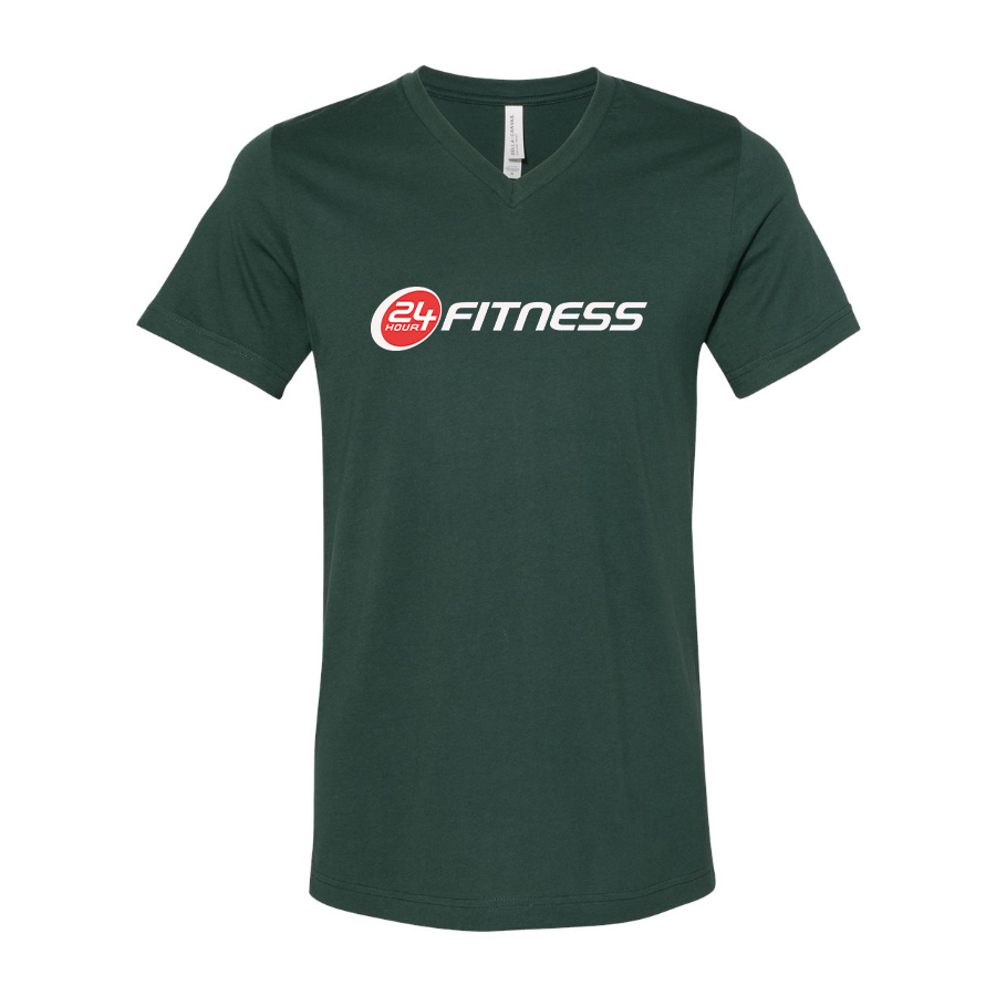 Men's 24 Hour Fitness BELLA + CANVAS - Jersey V-Neck T-Shirt