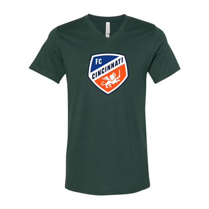 Men's FC Cindcinnati BELLA + CANVAS - Jersey V-Neck T-Shirt