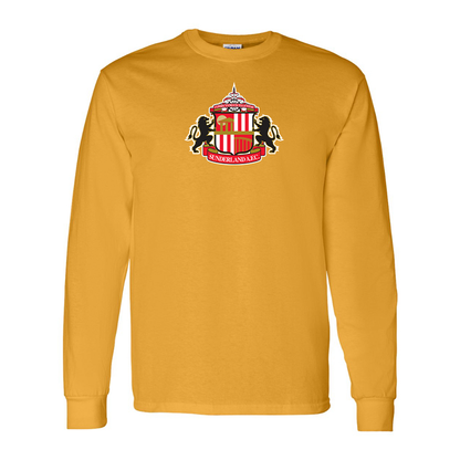 Men's  Sunderland AFC Soccer Gildan Heavy Cotton Long Sleeve T-Shirt