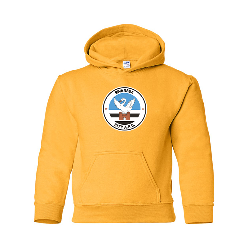 Youth Swansea City Soccer Gildan Heavy Blend  Hooded Sweatshirt