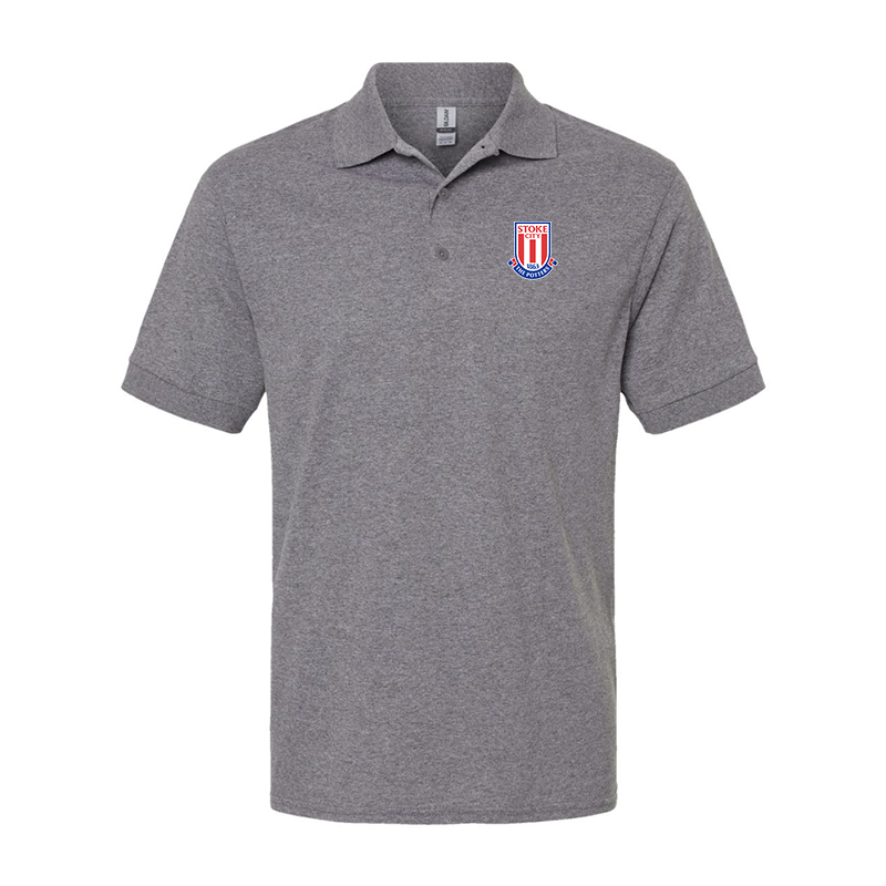 Men's Stoke City Soccer  Gildan Dry Blend Jersey Polo