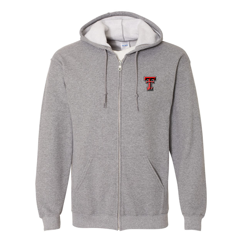 Men's Texas Tech Red Raiders  Gildan  Heavy Blend Full Zip Hooded Sweatshirt