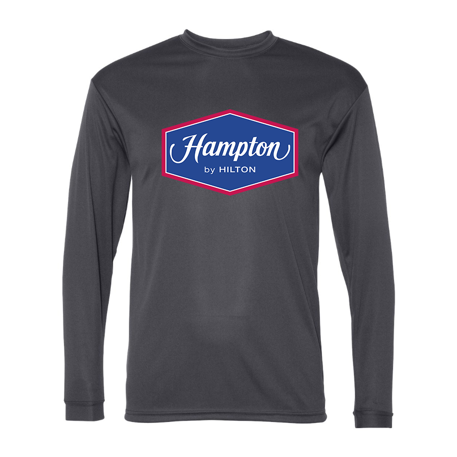 Men's Hampton by Hilton Polyester Long Sleeve T-Shirt