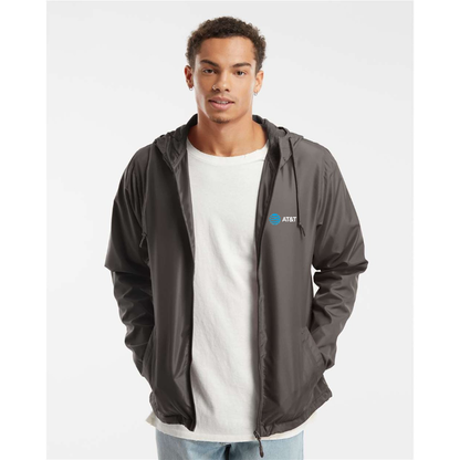 Men's AT&T Independent Trading Co Lightweight Windbreaker Full-Zip Jacket