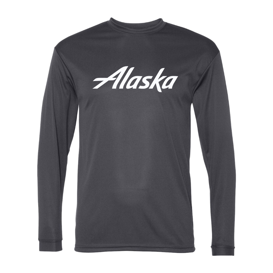 Men's Alaska Airline  Polyester Long Sleeve T-Shirt