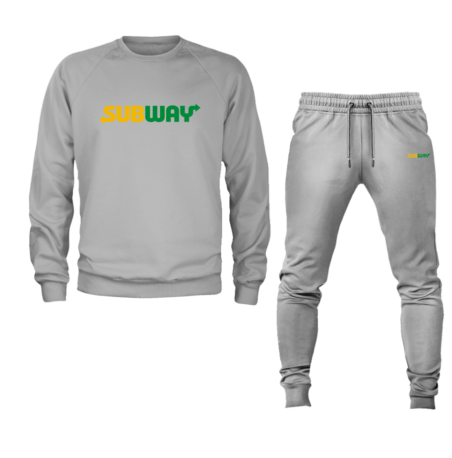 Men's Subway Crewneck Sweatshirt Joggers Suit