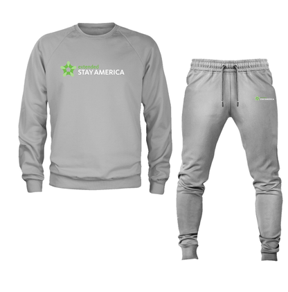 Men's Extended Stay America Crewneck Sweatshirt Joggers Suit