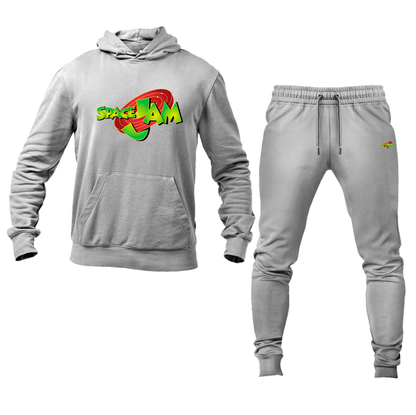 Men's Space Jam Pullover Hoodie Joggers Set