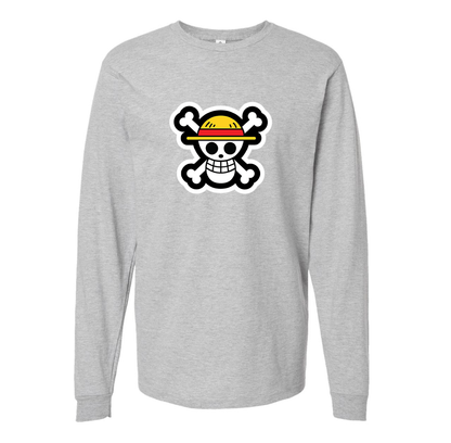 Men's Straw Hat Long Sleeve T-Shirt