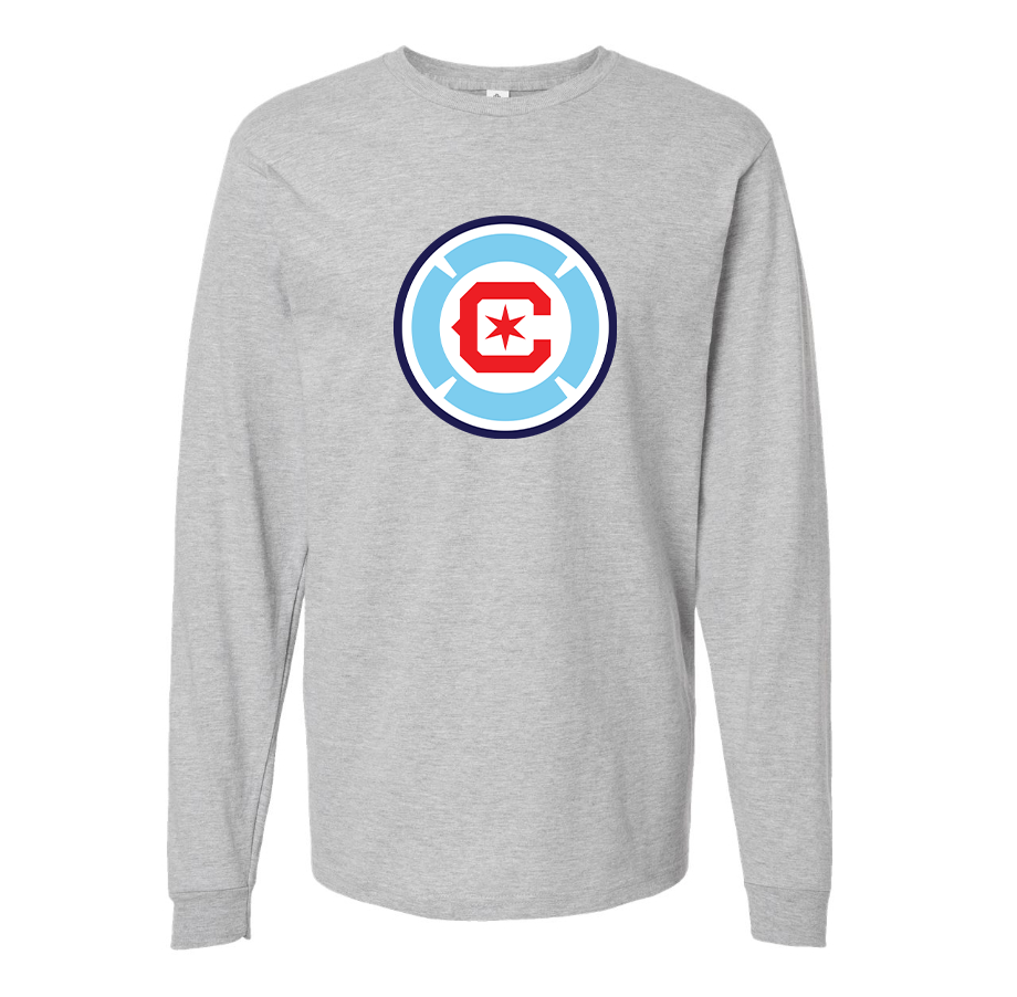 Youth Chicago fire Soccer Kids Long Sleeve T-Shirt