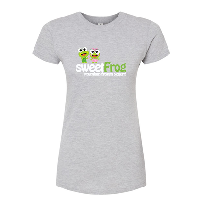 Women’s Sweet Frog Frozen Yogurt  Round Neck T-Shirt