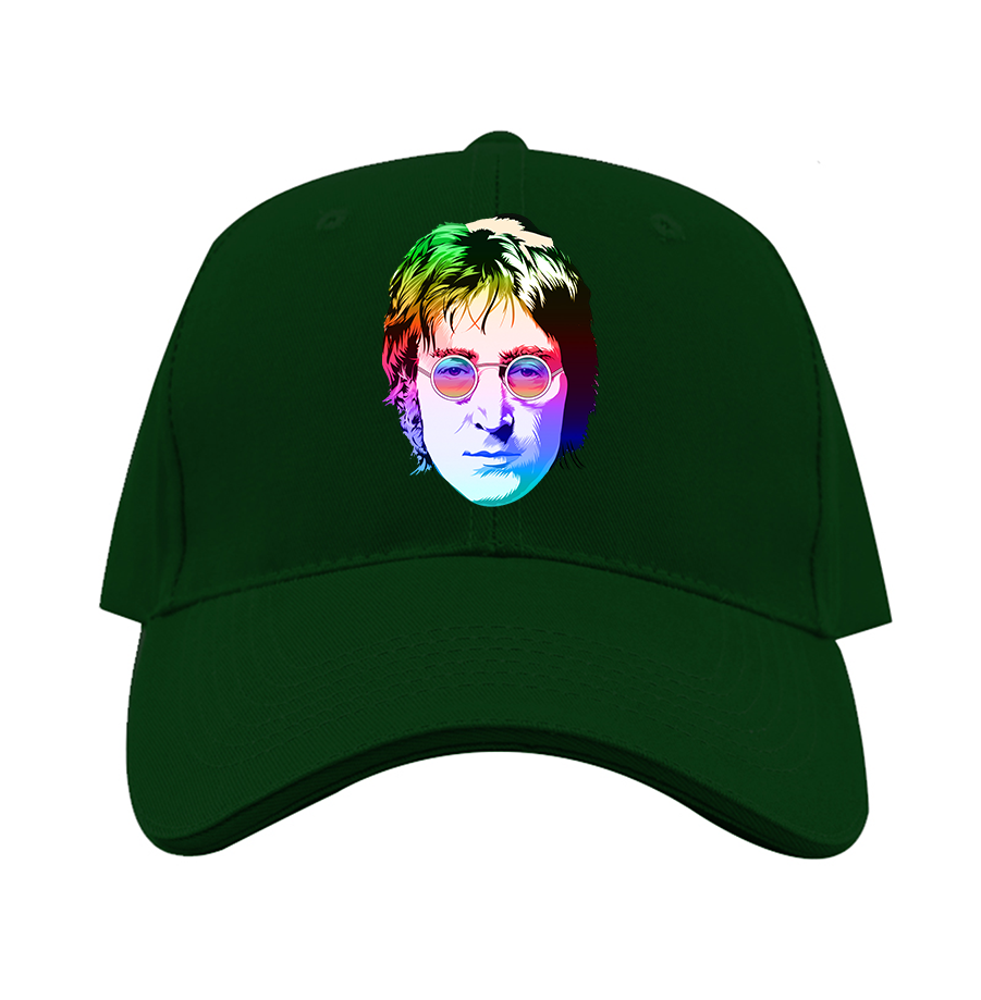 John Lennon Face Art Music Dad Baseball Cap Hat