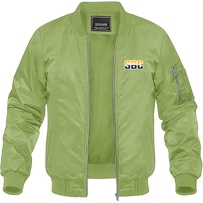 Men's Sun Belt Conference  Lightweight  Bomber Jacket Windbreaker Softshell Varsity Jacket Coat