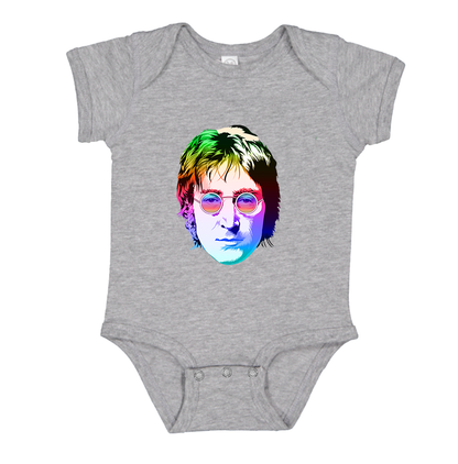 John Lennon Face Art Music Baby Romper Onesie