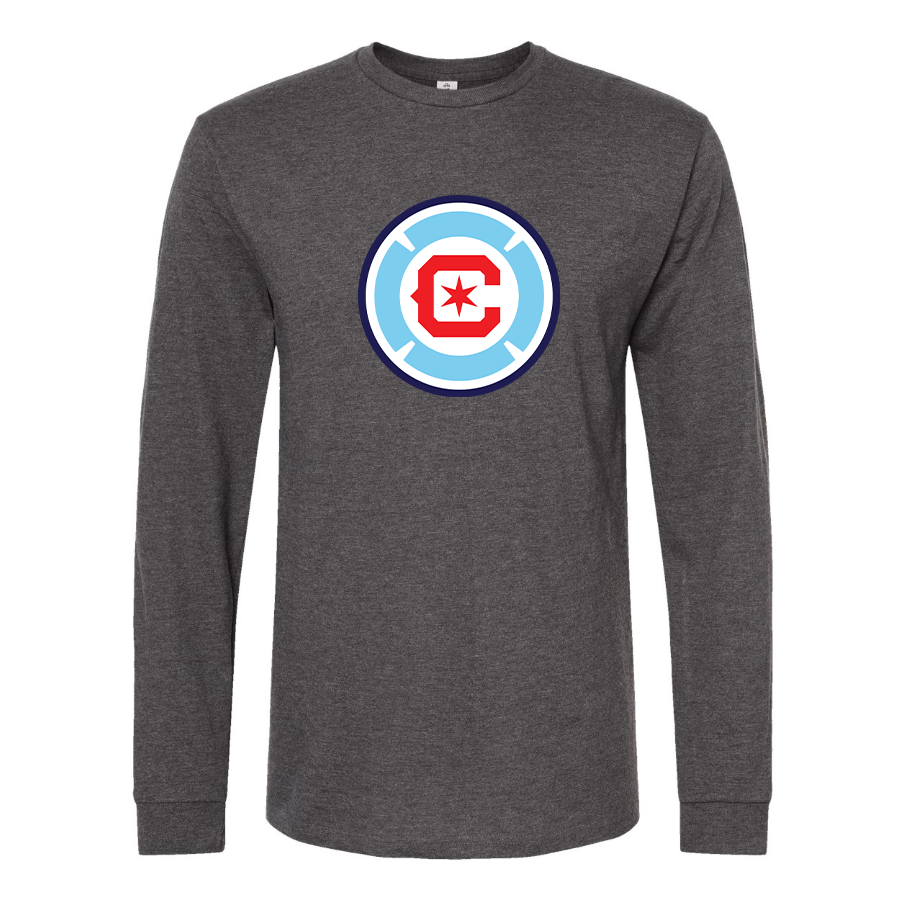 Men's Chicago fire Soccer Long Sleeve T-Shirt