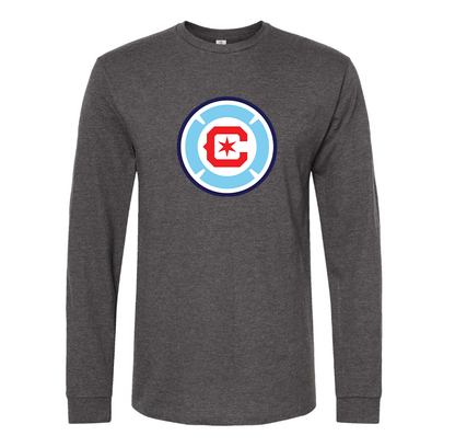 Youth Chicago fire Soccer Kids Long Sleeve T-Shirt