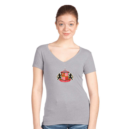 Women's Sunderland AFC Soccer  Next Level V-Neck T-Shirt