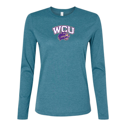BELLA CANVAS Women’sWestern Carolina Catamounts Jersey Long Sleeve Tee