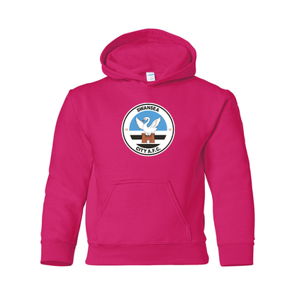 Youth Swansea City Soccer Gildan Heavy Blend  Hooded Sweatshirt