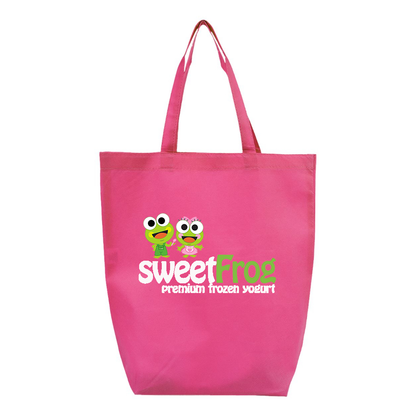 Sweet Frog Frozen Q-Tees Non-Woven Gusset Bottom Tote