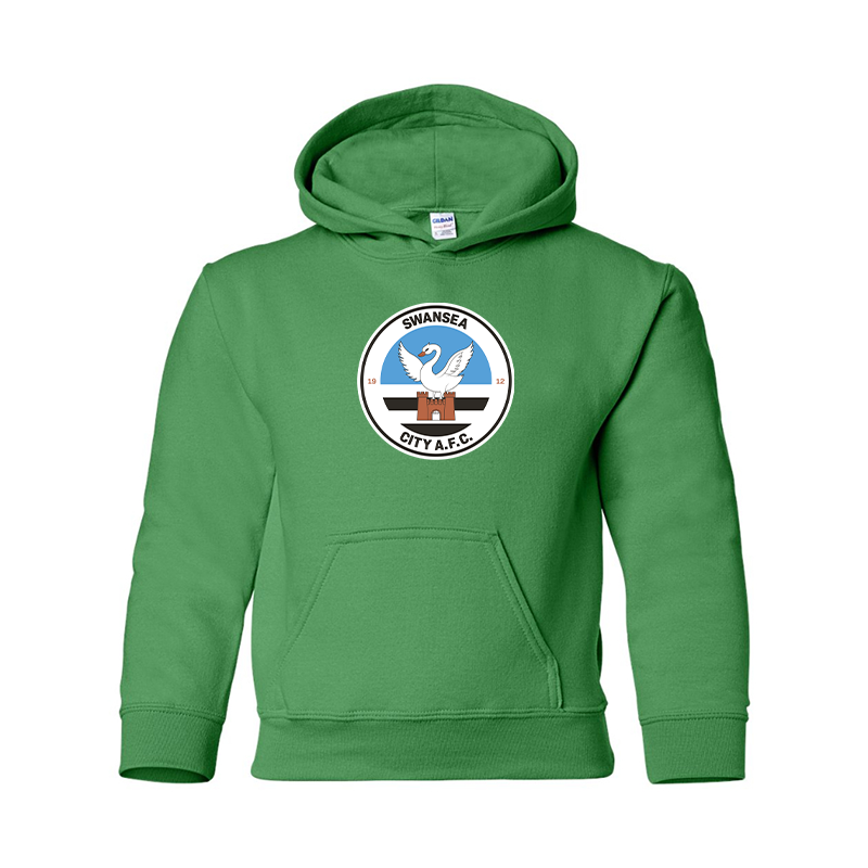 Youth Swansea City Soccer Gildan Heavy Blend  Hooded Sweatshirt