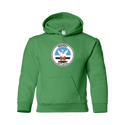 Youth Swansea City Soccer Gildan Heavy Blend  Hooded Sweatshirt