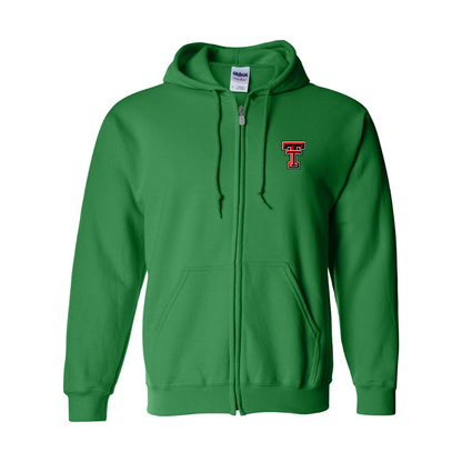 Men's Texas Tech Red Raiders  Gildan  Heavy Blend Full Zip Hooded Sweatshirt