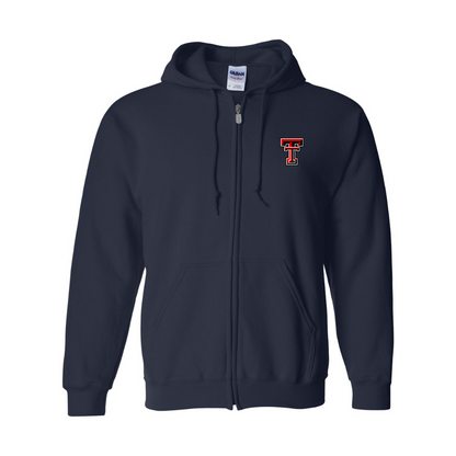 Men's Texas Tech Red Raiders  JERZEES NuBlend Full-Zip Hooded Sweatshirt