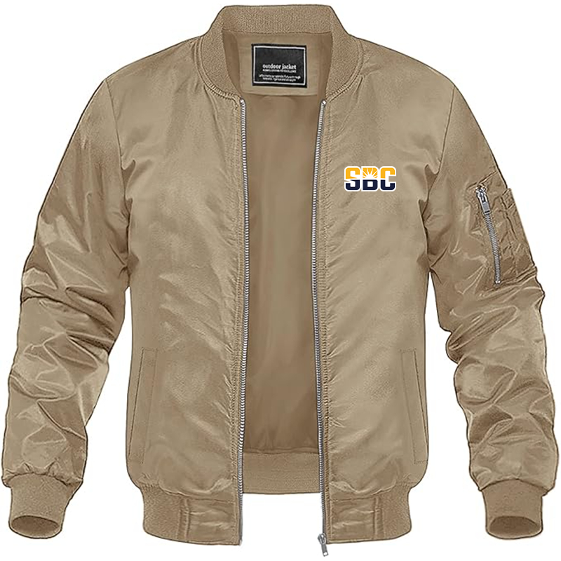 Men's Sun Belt Conference  Lightweight  Bomber Jacket Windbreaker Softshell Varsity Jacket Coat