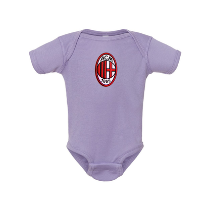 AC Milan Embroidered  Rabbit Skins Infant Baby Rib Bodysuit