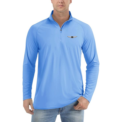 Men's Genesis Car Lightweight Quarter-Zip Athletic Shirt Long Sleeve Performance Wear