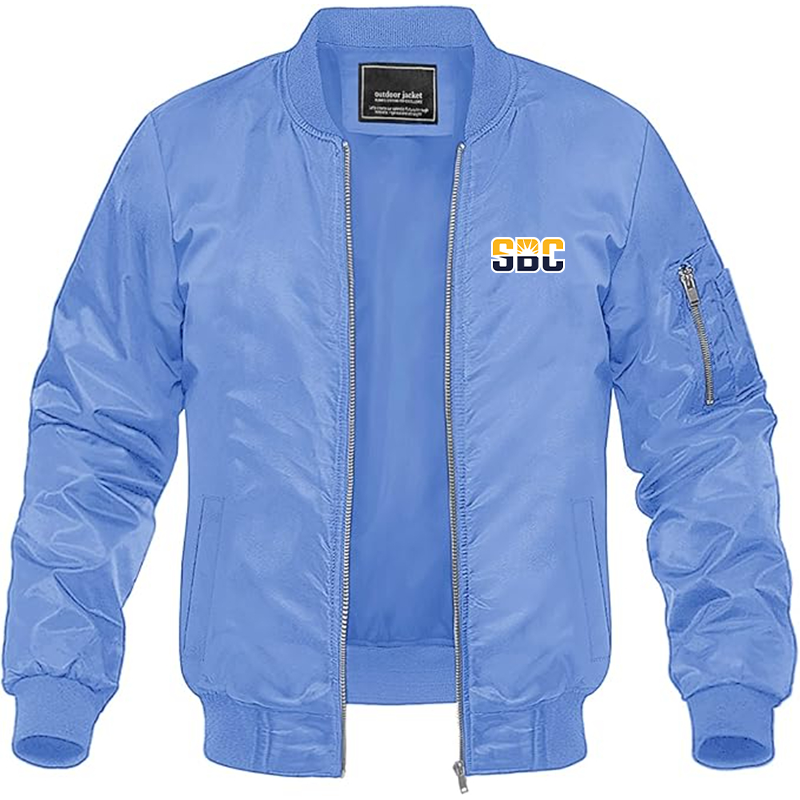 Men's Sun Belt Conference  Lightweight  Bomber Jacket Windbreaker Softshell Varsity Jacket Coat