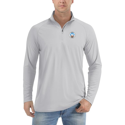 Men's Swansea City Soccer Lightweight Quarter-Zip Athletic Shirt Long Sleeve