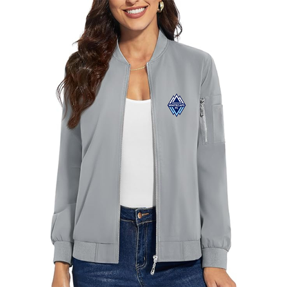 Women's Vancouver Whitecaps FC Premium Bomber Jacket with Polished Detailing and Functional Sleeve Pocket Modern Luxury Outerwear