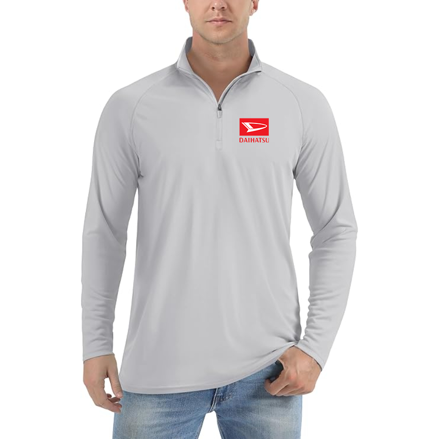 Men's Daihatsu Car Truck Lightweight Quarter-Zip Athletic Shirt Long Sleeve Performance Wear