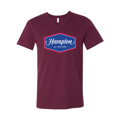 Men's Hampton by Hilton BELLA + CANVAS - Jersey V-Neck T-Shirt