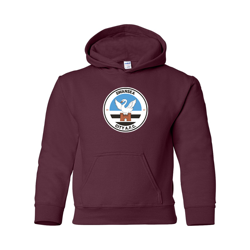 Youth Swansea City Soccer Gildan Heavy Blend  Hooded Sweatshirt