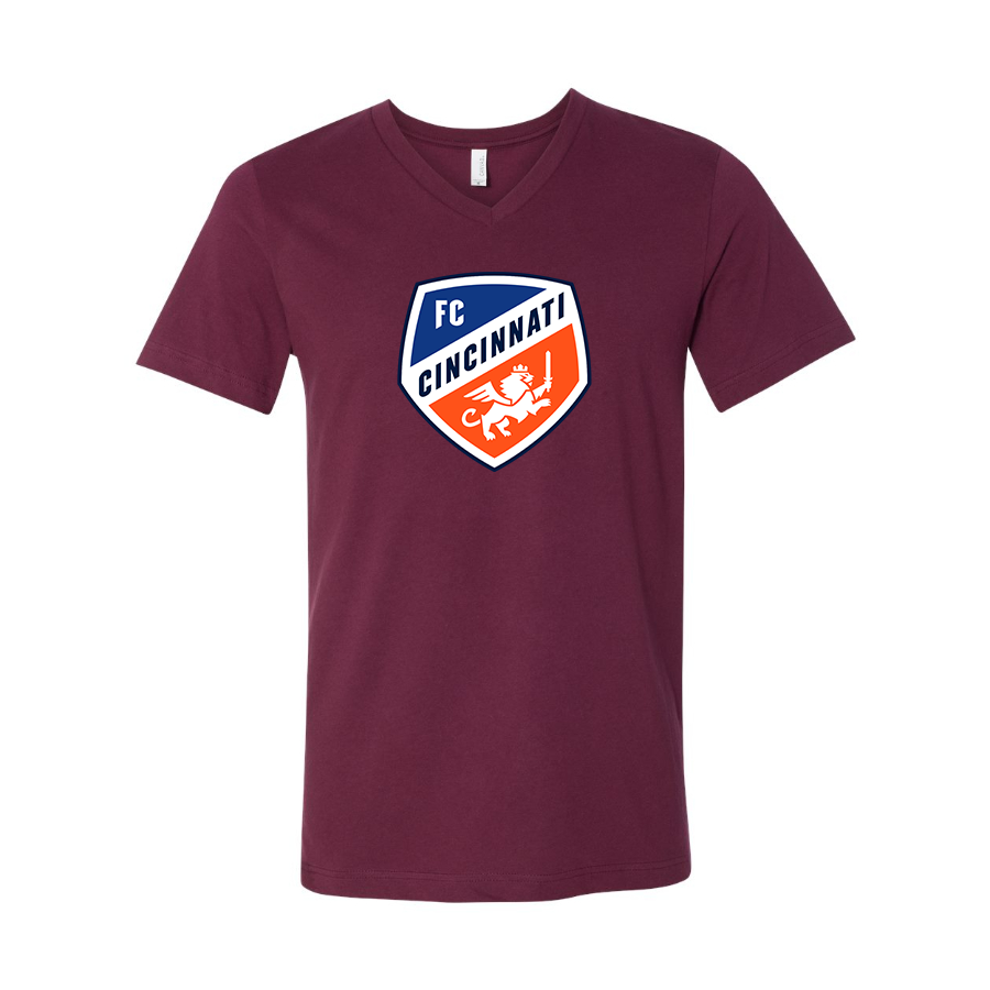 Men's FC Cindcinnati BELLA + CANVAS - Jersey V-Neck T-Shirt