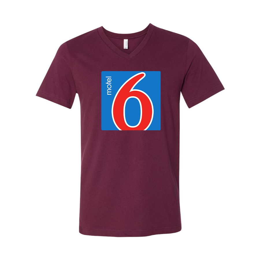 Men's Motel 6 BELLA + CANVAS - Jersey V-Neck T-Shirt