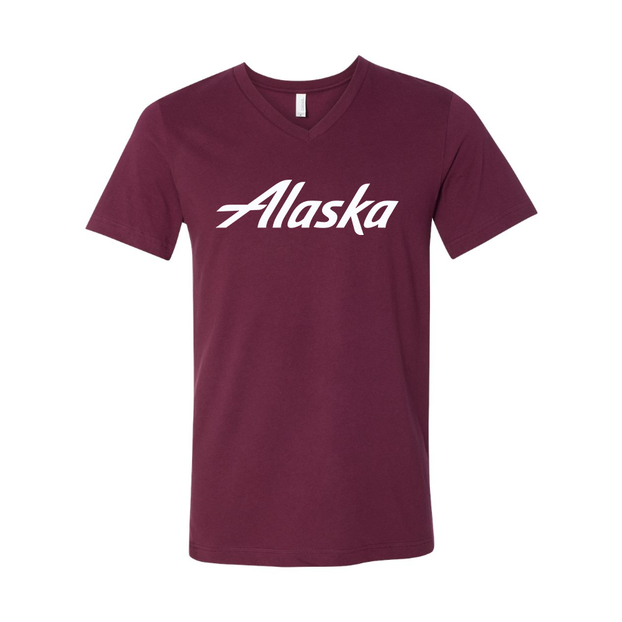 Men's Alaska Airline BELLA + CANVAS - Jersey V-Neck T-Shirt