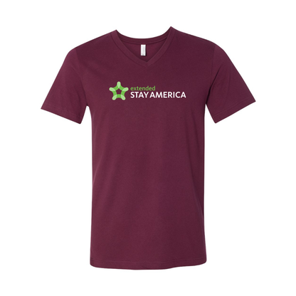 Men's Extended Stay America BELLA + CANVAS - Jersey V-Neck T-Shirt